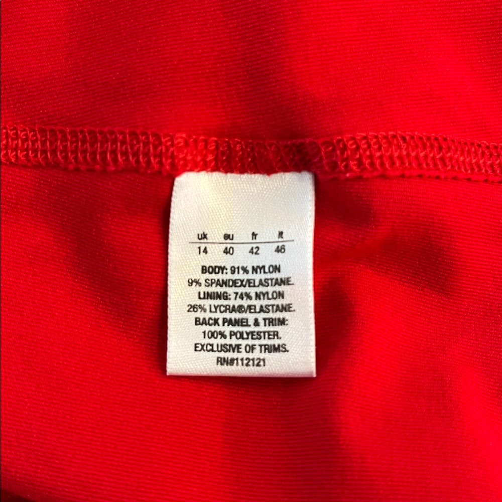 SPANX Active Contour Jacket Vibrant Red zip Front ruched collar and cuff detail - Picture 13 of 15